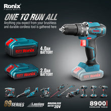 Load image into Gallery viewer, Brushless hammer drill 20v Ronix
