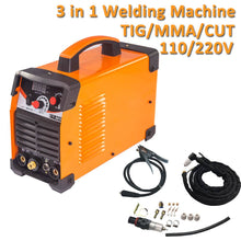 Load image into Gallery viewer, CT520 Multi process 3 in 1 tig +cut+ mma welding machine dual voltage 220V