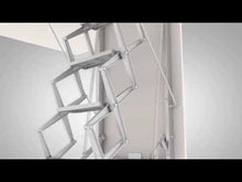 Load and play video in Gallery viewer, Aci Svezia Loft ladder size 100x70x276/300 Fantozzi سلم مخفي