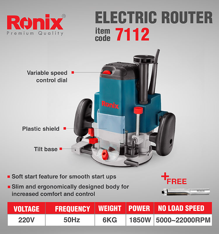 7112 Electric router Ronix – Sawaya Tools
