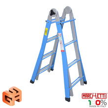 Load image into Gallery viewer, Metalika steel telescopic ladder 4-5-6 steps
